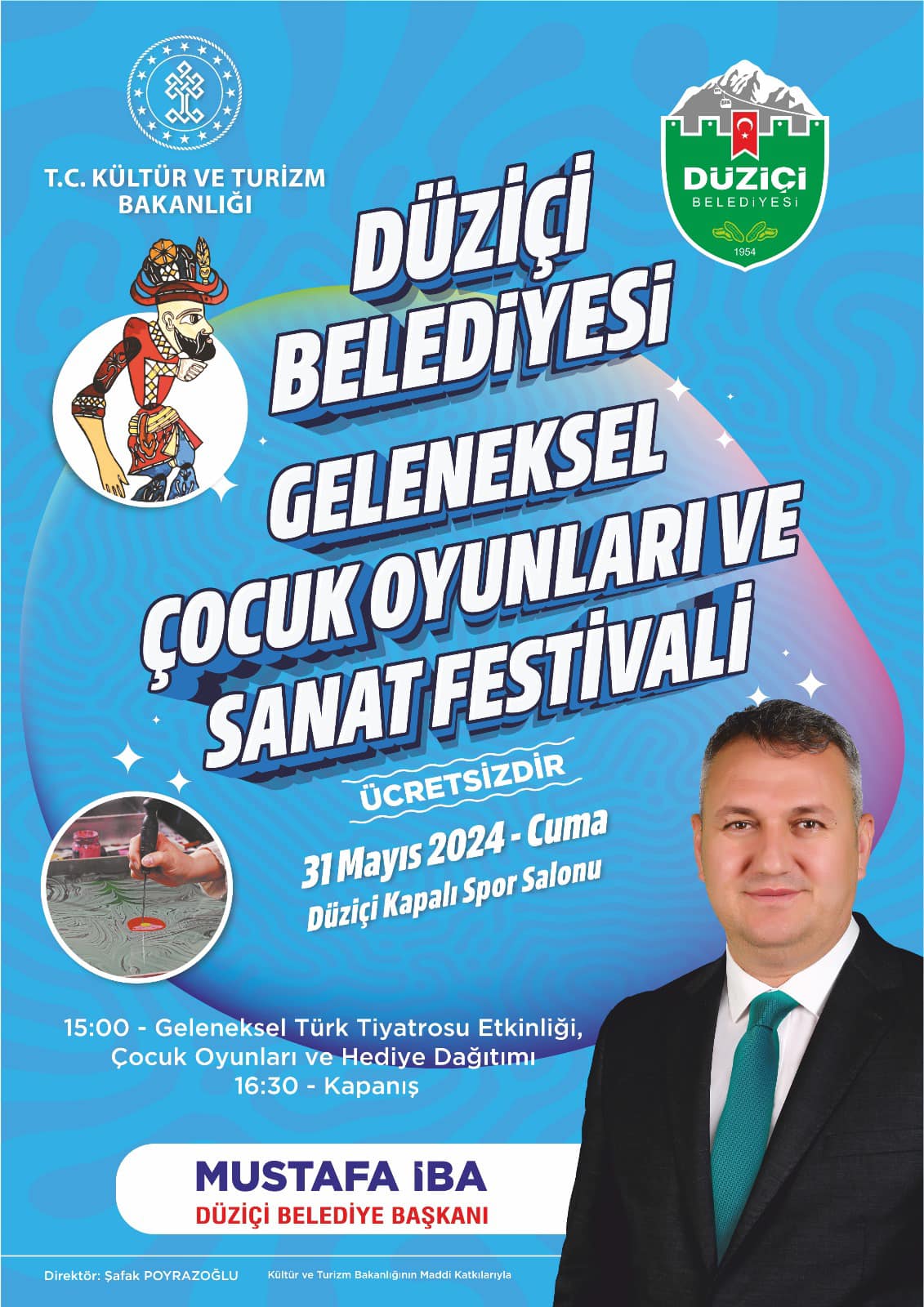Çocuk oyunları ve Sanat Festivalimize tüm hemşerilerimiz davetlidir.